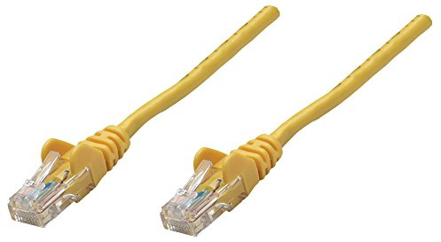 Intellinet Network Patch Cable, Cat5e, 0.25m, Yellow, CCA, U/UTP, PVC, RJ45, Gold Plated Contacts, Snagless, Booted, Polybag
