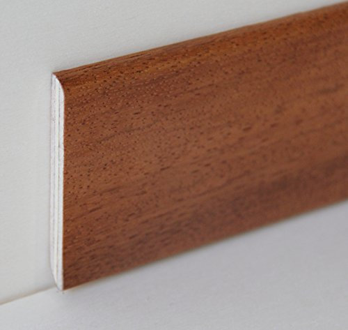 Hobby Legno - Battiscopa Rivestito In Legno Di Doussiè Verniciato Naturale mm. 75X10X2400 Nr. 2 pezzi totale metri 4,80.