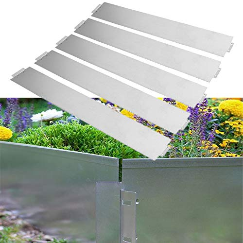 HENGMEI 30 m metall gräskant flexibel klippkant rabattkant 100 x 15 cm rabattinfattning 30 stycken