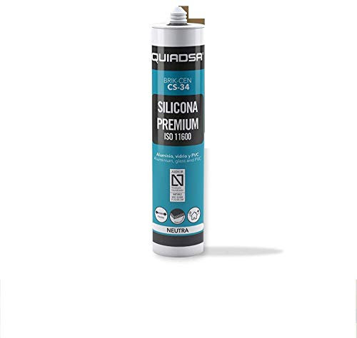 QUIADSA 52501701 Mastic silicone neutre noir, 300 ml