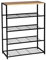 WOLTU Schuhregal mit 4 Ebenen, Schuhständer Metall, Schuhaufbewahrung platzsparend, Schuhorganizer für 12 Paar, Flur Wohnzimmer, 63x83x30 cm, schwarz
