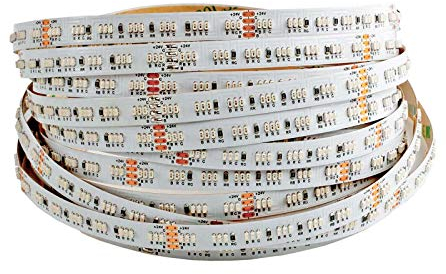RGB LED Streifen 6 Meter + kürzbar + 3M Kleber + stromsparend | 14.4W/m 24V | LED Stripe mit Farbwechsel & 336LEDs/m | LED Band mit 533lm/m + IP20 (L: 6 Meter - B: 10mm RGB LED Streifen) (2 Meter)