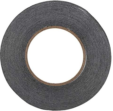 ASHATA Kreis Klebeband, schwarzer Doppelseitenkleber für Reparaturen Handy-LCD-Bildschirm, Sekundenkleber, Temperaturbeständigkeit - 50M(1mm)