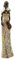 Lifestyle & More Moderne Skulptur Dekofigur Frau Afrikanerin Gold/braun Höhe 24 cm