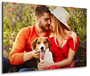 Ihr Metallbild selbst gestalten - Wandbilder auf Metall 80x120 cm - Personalisierte Geschenke - Fotogeschenke mit eigenem Foto - Wanddeko Metall - Moderne Wanddeko