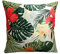 4L Textil Gartenbankauflage Hollywoodschaukeln Bankauflage Bankkissen Sitzkissen und Rückenkissen Polsterauflage Gartenpolster Pflegeleicht Palettenkissen (Kissen(50x50 cm), Blumen Grün)