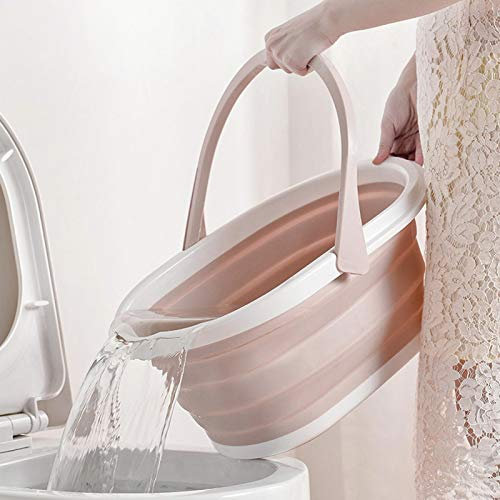 Shanrya Cubo de fregona, Cubo de Agua Material de PP Cómodo para sostener confiable y práctico Rosa Claro para el hogar