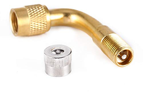 Reifenventilverlängerung,Ventilverlängerungen 1 Stück Reifenventilverlängerung 90/135 Grad Universal Reifenverlängerungsset Messingventile für Auto Motorrad Fahrrad LKW, Autoreifen Ventil Verlängerung