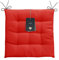 LILENO HOME 2er Set Stuhlkissen Rot (40x40x4,5 cm) - Sitzkissen für Gartenstuhl, Küche oder Esszimmerstuhl - UV-beständige Indoor u. Outdoor Stuhlauflage als Stuhl Kissen (Laura OLF)