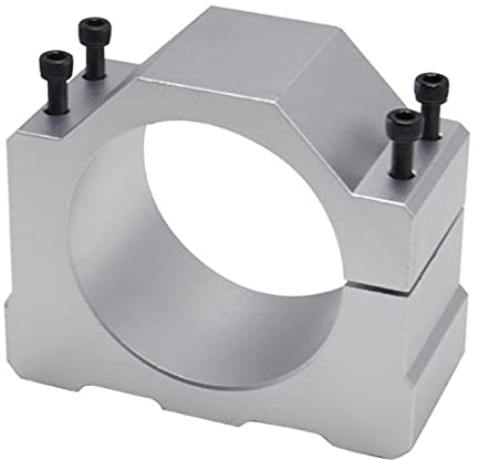 1 StüCk Spindel FräS Motor mit 4 Schrauben Spindel Klemme Halterung 65Mm Silber