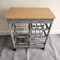 FEFE® Kitchen Trolley MDF Top Island Dining Cart Worktop Basket Storage Lockable Wheels Rolling Kitchen Portable Island Kitchen Trolley with Drawers and Open Shelf, Grey