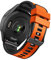 SumRioo 18mm Armband für Garmin Forerunner 265S/Forerunner 255S/Forerunner 255S Music, Silikon Ersatzarmband Uhrenarmband für Garmin Venu 3S/Venu 2S/Vivoactive 4S 40mm/Vivomove 3S 39mm, Orange/Schwarz