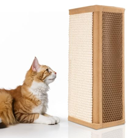 Nobleza – Rascador de Gatos para Esquina de Pared, Afilador de Garras de Sisal, Cepillo de Esquina Masaje para Gatos, Grooming Pelo de Gato, 41 * 23cm