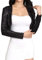 Vatocu Damen Pailletten Bolero Glänzend Jacke Langarm Cardigan Bolerojacke Shrug Tops Kurz Oberteile für Abendkleid