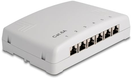 DeLOCK Mini Panneau de Brassage de Bureau 6 Ports Cat.6A Gris