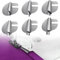 Pied D'Ourlet Roulé à Coudre,6 pcs Sewing Rolled Hemmer Foot,Reliure pour Machine à Coudre,Ourlet Roulé Pied Presseur,Machine à Coudre Reliure,Pied pour Ourlet Roulé 3-8 mm pour Industrielle