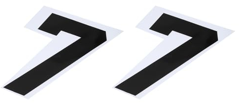 sourcing map 2 Pcs Iron on Numbers, 8 Inch T Shirt Heat Transfer 7 Number Patches Iron on Numbers for Jersey Clothing Team Uniform Sports T Shirt Football Basketball Baseball (Black)