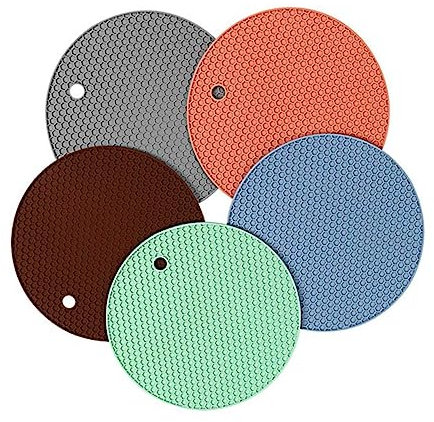 IMIKEYA 5stück Silikon Untersetzer Teilig rutschfest Hitzebeständig Honigwabendesign Lebensmittelechtes Material Vielseitig Einsetzbar Für Töpfe Pfannen Als Platzdeckchen Kaffee Oder