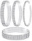 Kucheed 4 Stück Stretch Armbänder mit Strasssteinen, Twinkle Diamant Tennis Armreif, Bling Stapelbares Brautarmband aus Kristall, Glänzendes Hochzeits Party Armband für Frauen V