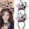 XineYuor LED Halloween Haarreif,2PCS Kopfschmuck Halloween Haarreif Beleuchtung Halloween Haarschmuck Stirnbänder Haarband für Kinder Damen Herren Karneval Maskerade Party Cosplay Dress-up (A)