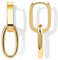 ALEXCRAFT Gold Hängend Doppel Creolen Eckige Quadrat Rechteckige Oval Ohrringe mit Anhänger Silber 925 Hängend Kleine Creolen Lange Ohrhänger Gold Tropfenohrringe Boho Damen