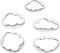 Lot de 5 emporte-pièces en forme de nuage pour fondant en forme de nuage - En plastique - Pour pâte à sucre et gâteau