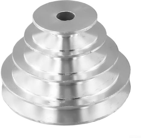 Pagoden-Riemenscheibenrad, V-Typ-Riemen-Set, Getrieberad für Tischbohrmaschine, Aluminium-V-Riemen-Set für Tischbohrmaschine, Pagoden-Riemenscheibe (14 mm)