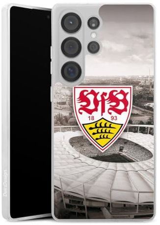 Silikon Hülle kompatibel mit Samsung Galaxy S 25 Ultra Case transparent Handyhülle VfB Stuttgart Offizielles Lizenzprodukt Stadion