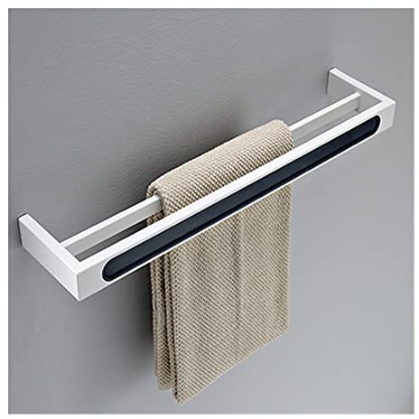 Porte-serviettes de Salle de bain Avec Barre Porte-serviettes, Acier inoxydable 304 et Accessoires de quincaillerie de bain de Type fixe PC, 60 cm Pour Salle de bain et Cuisine