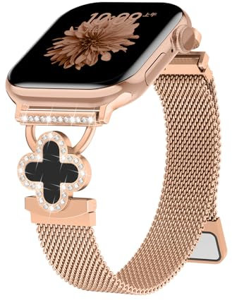 Correas Metalica para Apple Watch Band 40mm 44mm 46mm 41mm 38mm 45mm 42mm 49mm Mujer,Milanese Loop Magnética Pulseras Acero Inoxidable Bracelet para iWatch Series 11 10 9 8 7 6 5 4 3 SE 3/2 Ultra 3/2