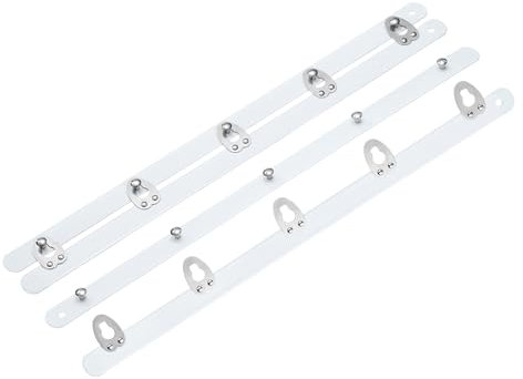 sourcing map Corset Busk 10 Inch, 2 Pairs Spring Steel Boning Support, White Metal Sewing Buttons with 5 Silver Hook & Eye Closure for Women Garment, Wedding Party Dress Corset, 0.5 Width