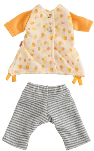 HABA Kleiderset Summer Feeling – 2-teiliges Puppen-Outfit mit Kleid & Leggings für 30 cm Stoffpuppen – Anziehkleidung für Puppen ab 18 Monaten – waschbar bei 30 °C – 2011861001