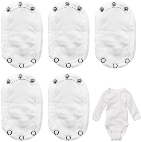 Hongoen 5 estensioni per il corpo del bambino, estensione del corpo del bambino, con bottone automatico, in cotone, per body extender, in cotone