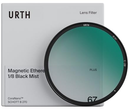Urth 67mm Magnetic Ethereal Black Mist ⅛ Diffusion Lens Filter (Plus) | Halation & Highlight Bloom, Cinematic Film Look, Softens Skin Tones, For Portraits & Weddings, 20-Layer Nano-Coated Glass