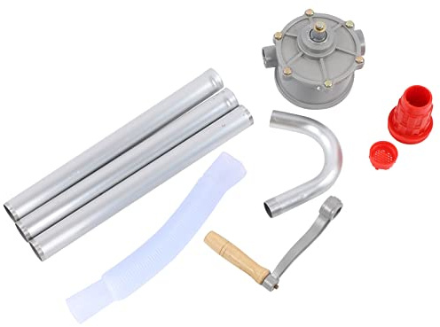 SVKMuuiYG 25 Gallon Drum Pump, Aluminum Alloy Rotary Hand Crank Oil Drum Pump Pumping Fuel