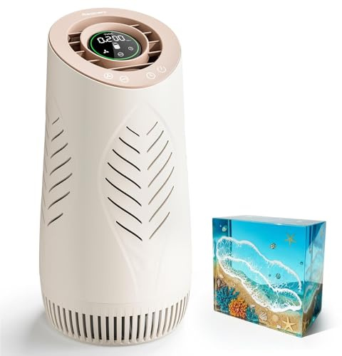 Resiners Resin Air Purifier with H13 True HEPA Filter for Epoxy Resin | AirPure Lite, Real-Time TVOC Display, Auto Mode, Portable, for Epoxy Casting, DIY Crafting, Crafting Essentials