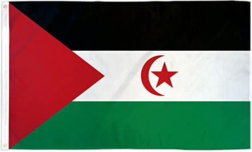Bandera Sáhara Occidental Pancarta Con Ojales Metálicos Divertida Bandera Piratas 150X90cm Para Interiores Celebre Exteriores
