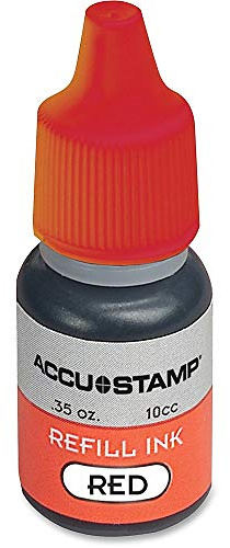 AccuStamp - ACCU-STAMP Ink Refill for Pre-Ink Stamps, Red, .35oz (090683)