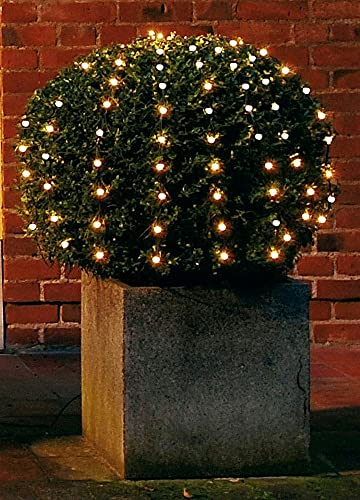 LED Netz Lichterkette - ca. 90cm Durchmesser - 100 LED warm/weiß