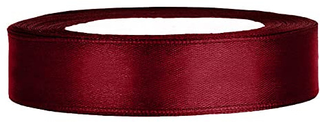 25m Satinband Satin Geschenkband bordeaux 12mm breit