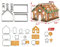 10 Stück 3D Lebkuchenhaus Keksausstecher, Geschenkbox-Paket Weihnachten Ausstecher Set