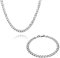 Herren Silber Schmuckset Kette Armband 925 Sterling EU Qualität