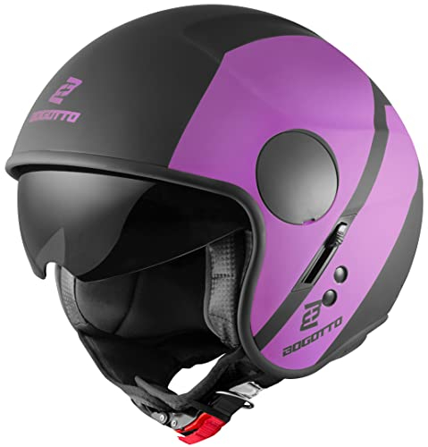 Bogotto V595 Sierra Jethelm, schwarz/lila, L