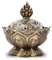 Soporte para Cono de Incienso, Quemador de Incienso de Loto Vintage de Bronce, Soporte para Bobina de carbón de Cono en Polvo, Soporte para Incienso para Oficina, Yoga, meditación, SPA, aromaterapia