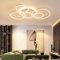 A.1.Coo LED Deckenleuchte Wohnzimmerlampe Ring Design Metall Deckenlampe modern Dimmbar Acryl Deckenbeleuchtung Kinderzimmer Lampe Esszimmerlampe Schlafzimmerlampe Bad Flur,Weiß,6 Ringe