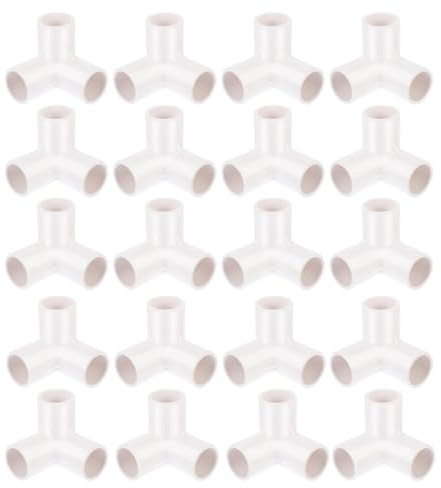 Lot de 20 raccords latéraux en T en PVC pour, abri, accessoires de tuyau 20 mm