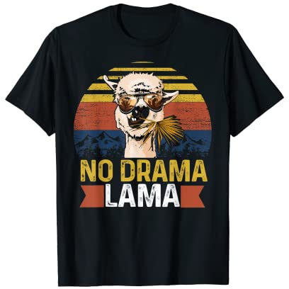 No Drama Lama Alpaka Lama das lustige Yoga Lama T-Shirt