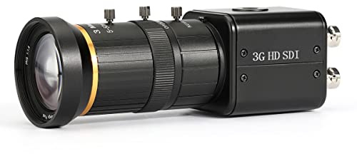 3G-SDI HD-Kamera 1080 @ 60/50/30/25P, 1080 @ 60/50i HD-Überwachungskamera, CMOS 5-50 mm manuelles Varifokal 3MP Objektiv, DC12 V Adapter und SDI-Kabel ree click b Extra sparend