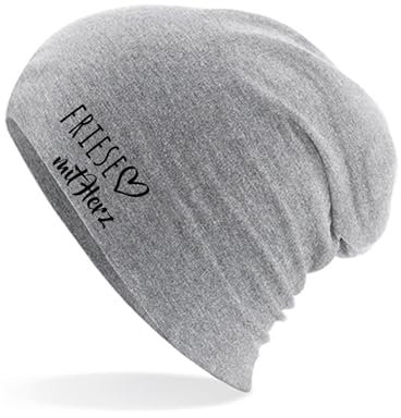 huuraa Wintermütze Friese mit Herz Geschenk Mütze Heather Grey Friese Accessoire