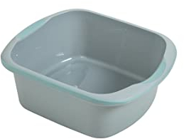 Addis Premium Soft Grip Large Rectangular Washing Up Bowl, 9.5 litre, Tranquil Haze
